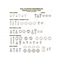 Complete set of Bolt plastic screws for Yamaha YZ250/450-F
