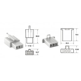 BIHR 3 plugs end set Connectors 110 ML OE Type Ø0,5mm²/0,85mm² - 5 sets