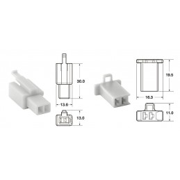 BIHR 2 plugs end set Connectors 110 ML OE Type Ø0,5mm²/0,85mm² - 5 sets