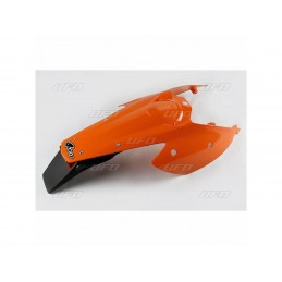 UFO Rear Fender + License Plate Holder /w Light Orange KTM EXC