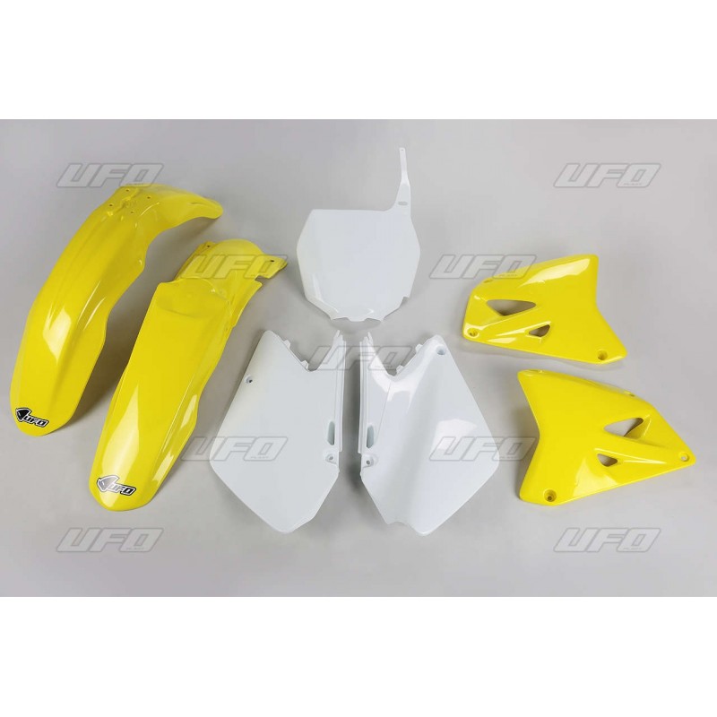 UFO Plastic Kit OEM Color Yellow/White Suzuki RM125/250