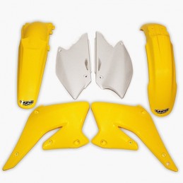 UFO Plastic Kit OEM Color Yellow/White Suzuki RM250