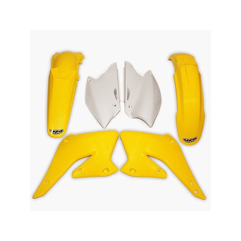 UFO Plastic Kit OEM Color Yellow/White Suzuki RM250
