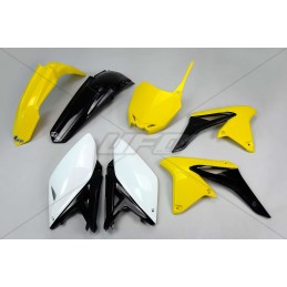 UFO Plastic Kit OEM Color Yellow/Black/White Suzuki RM-Z250