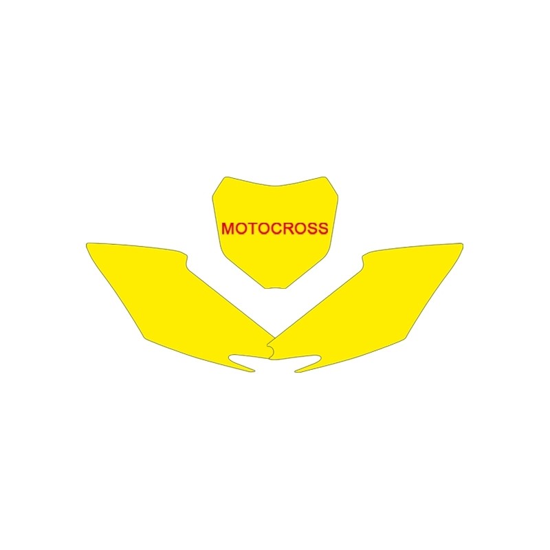BLACKBIRD Plate Stickers Yellow Honda CRF250R/450R