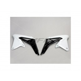 UFO Radiator Covers White/Black Suzuki RM-Z450