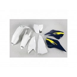 UFO Plastic Kit OEM Color (2016) White/Blue Husqvarna TC250