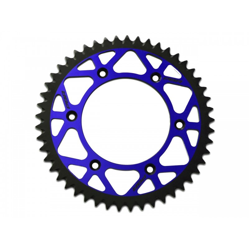 PBR Twin Color Rear Sprocket Blue/Black 53 Teeth Aluminium Ultra-Light Self-Cleaning Hard Anodized 520 Pitch Type 899