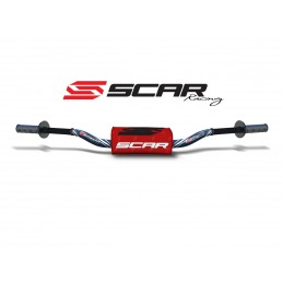 SCAR O² RC High Ø28,6mm Handlebar Aluminium without Crossbar Dark Blue/Red Pad