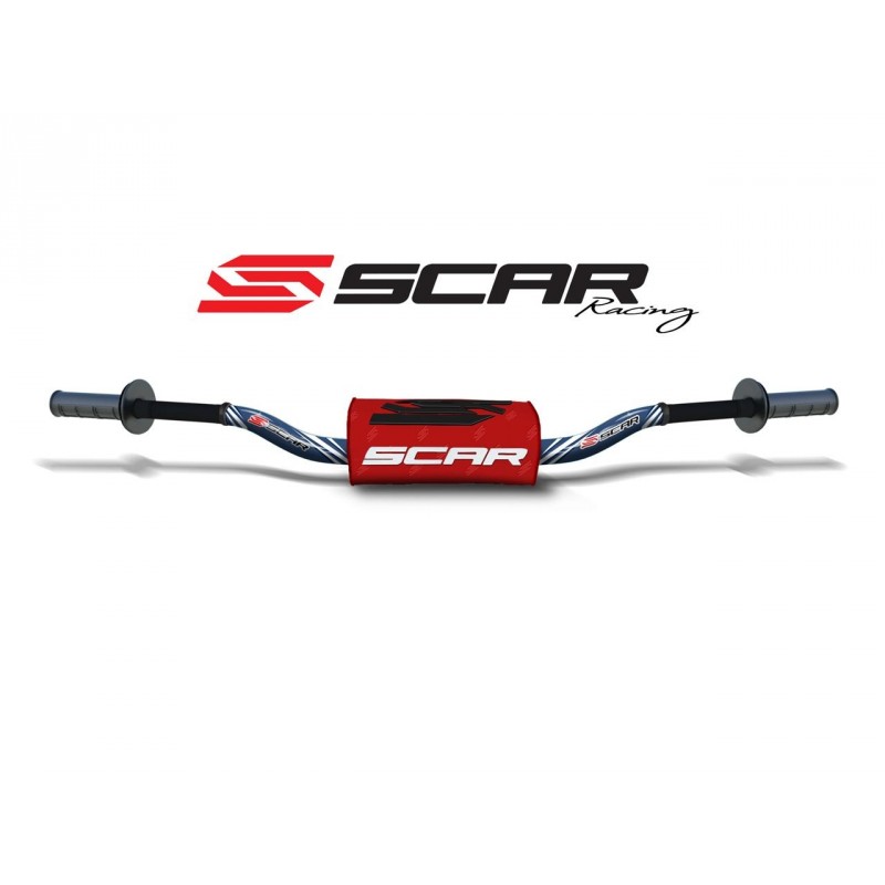 SCAR O² RC High Ø28,6mm Handlebar Aluminium without Crossbar Dark Blue/Red Pad