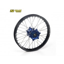 HAAN WHEELS A60 Complete Rear Wheel 19x2,15x36T Black Rim/Blue Hub/Silver Spokes/Silver Spoke Nuts