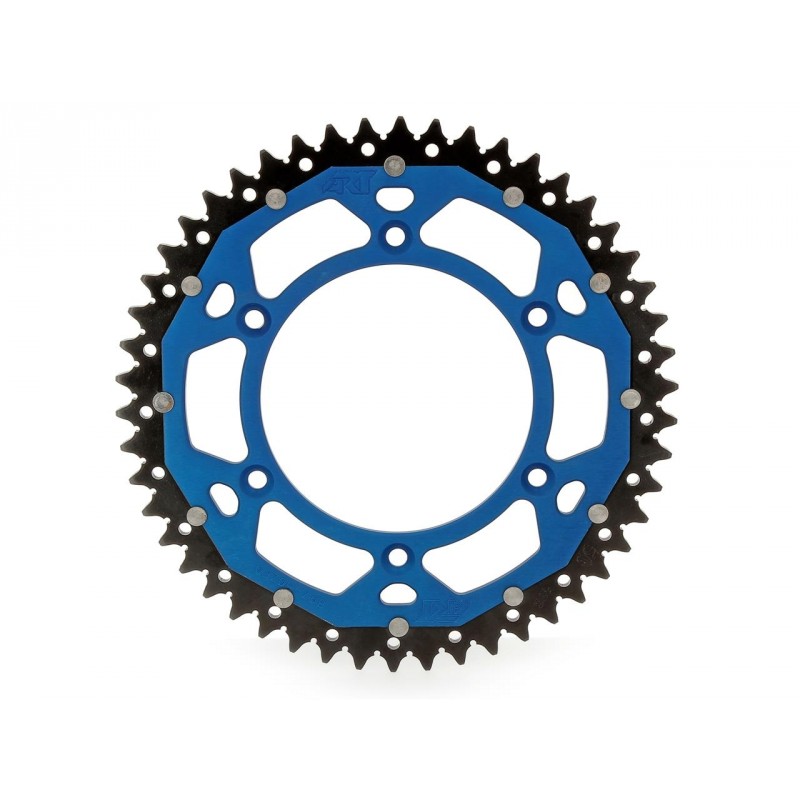 ART Dual-components Rear Sprockets 48 Teeth Ultra-light Self-cleaning Aluminum/Steel 520 Pitch Type TM Blue