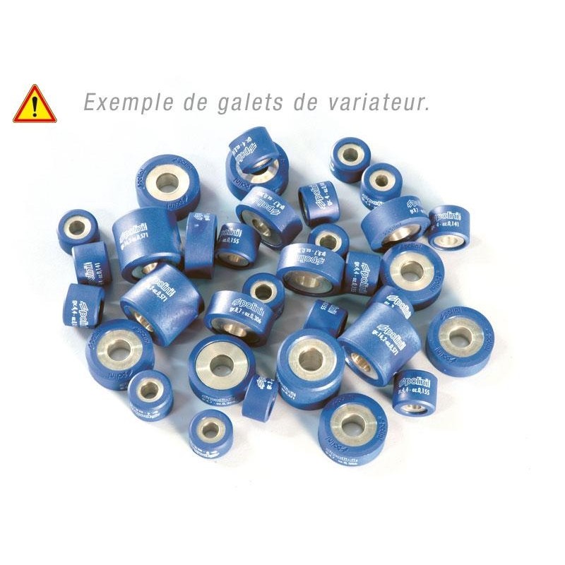 Set of 8 POLINI Rollers 25x14.8 mm, 13 g