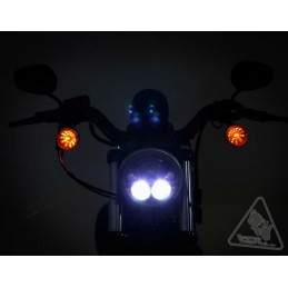 DENALI M5 LED Headlight Ø145mm Black Chrome