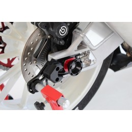 GILLES TOOLING GTA Fork and Swingarm Protection (Wheel Axle) Black/Red BMW