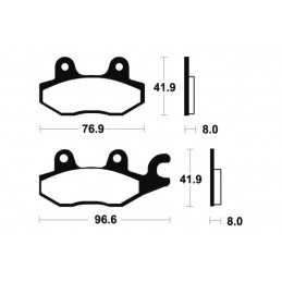 TECNIUM Street Organic Brake pads - MA138