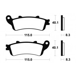 TECNIUM Maxi Scooter Sintered Metal Brake pads - MSS235