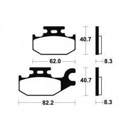 TECNIUM MX/ATV Sintered Metal Brake pads - MO335