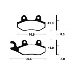 TECNIUM Street Organic Brake pads - MA111