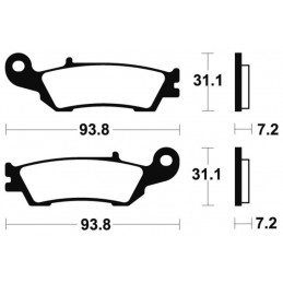 TECNIUM MX/ATV Sintered Metal Brake pads - MO340