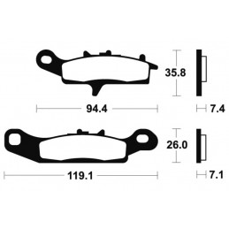 TECNIUM ATV Sintered Metal Brake pads - 01624798