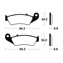 TECNIUM MX/ATV Sintered Metal Brake pads - MO194