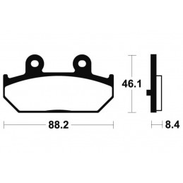 TECNIUM Maxi Scooter Sintered Metal Brake pads - MSS304