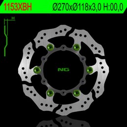 NG BRAKE DISC Petal Floating Brake Disc - 1153XBH