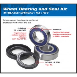 ALL BALLS Rear Wheel Bearing Kit Kawasaki KX125/250/500