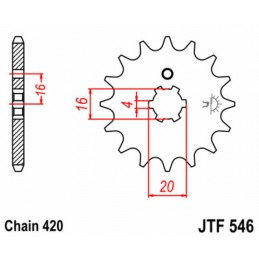 JT SPROCKETS Steel Standard Front Sprocket 546 - 420