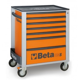 BETA Mobile Roller Cab with seven drawers Orange