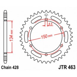 JT SPROCKETS Steel Standard Rear Sprocket 463 - 428