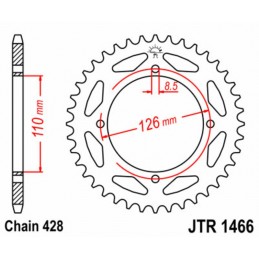 JT SPROCKETS Steel Standard Rear Sprocket 1466 - 428
