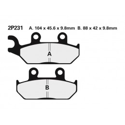 NISSIN Street Semi-Metallic Brake pads - 2P-231NS