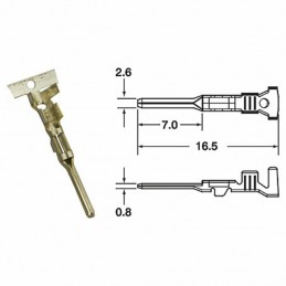 BIHR Generic Male Connector Ø0.85mm²/1.25mm²