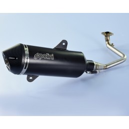 POLINI Maxi-Scooter Full Exhaust System - Black Aluminium SYM