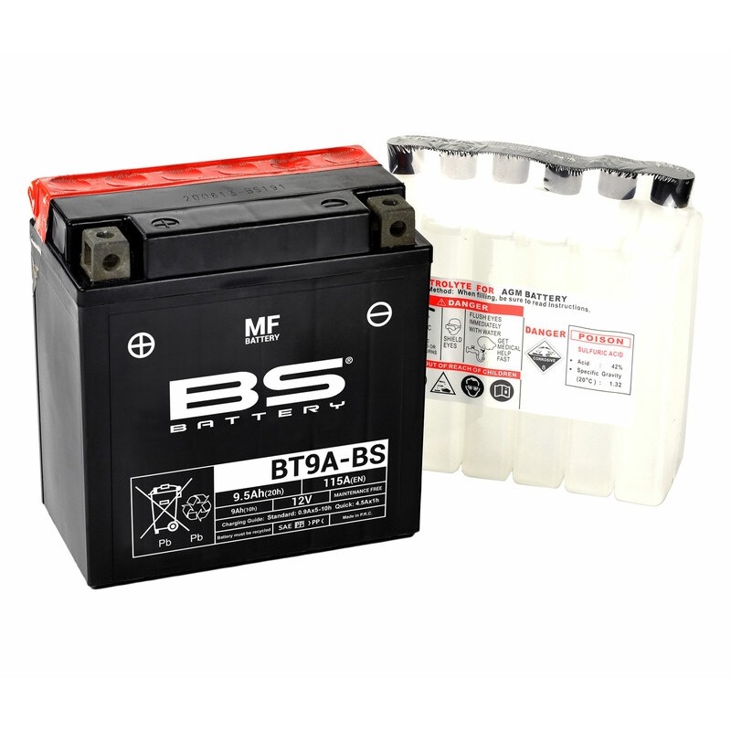 BS BATTERY Battery Maintenance Free with Acid Pack - BT9A