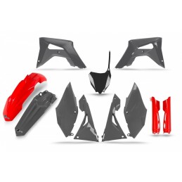 UFO Plastics Kit Red/Grey - Honda