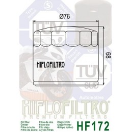 HIFLOFILTRO HF172C Oil Filter Chrome Harley Davidson