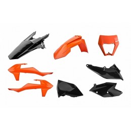 POLISPORT Enduro Plastic Kit Orange/Black KTM EXC/EXC-F