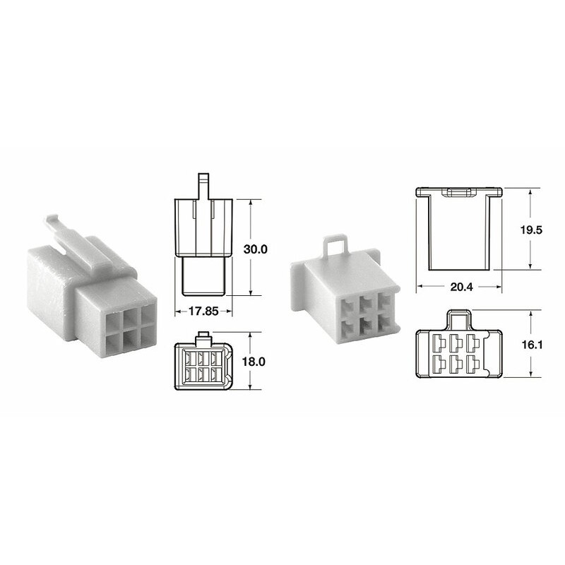 BIHR 6 plugs end set Connectors 110 ML OE Type Ø0,5mm²/0,85mm² - 5 sets