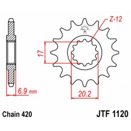 JT SPROCKETS Steel Standard Front Sprocket 1120 - 420