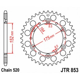 JT SPROCKETS Steel Standard Rear Sprocket 853 - 520