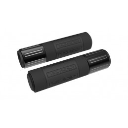 HIGHSIDER Conero handlebar grip rubber, 7/8 inch (22,2 mm), 132 mm, black glossy with polished bevels