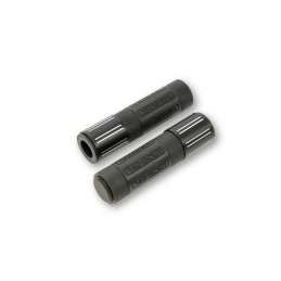 HIGHSIDER Conero handlebar grip rubber, 7/8 inch (22,2 mm), 132 mm, black glossy with polished bevels