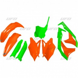 UFO Plastic Kit Limited Edition Green/Orange Kawasaki KX250F
