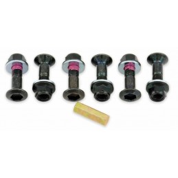 Kit of black Bolt sprocket screws and nuts, by 6