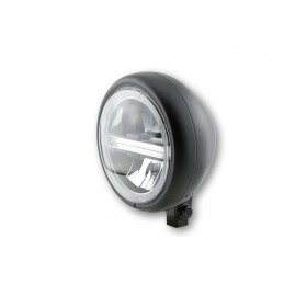 HIGHSIDER 5 3/4 inch LED headlight PECOS TYPE 6 with TFL, black matt
