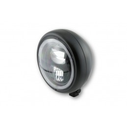 HIGHSIDER 5 3/4 inch LED headlight PECOS TYPE 7 with parking light ring, black matt