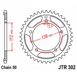 JT SPROCKETS Steel Standard Rear Sprocket 302 - 530